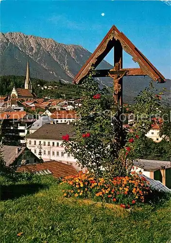 AK / Ansichtskarte Imst Tirol Teilansicht mit Wegekreuz Kat. Imst