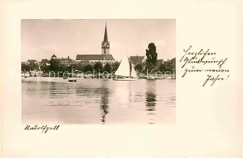 AK / Ansichtskarte Radolfzell Bodensee Neujahrskarte Kirche Kat. Radolfzell am Bodensee