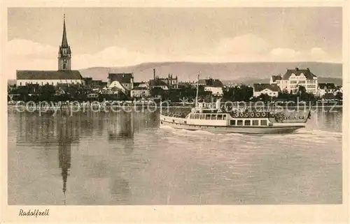 AK / Ansichtskarte Radolfzell Bodensee Kirche Faehrschiff Kat. Radolfzell am Bodensee