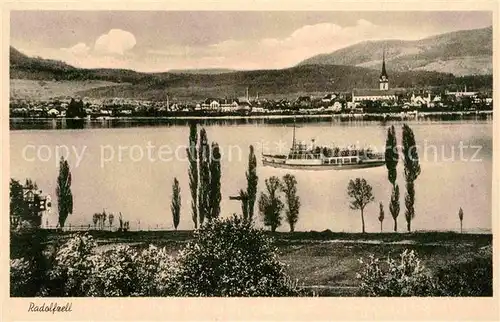 AK / Ansichtskarte Radolfzell Bodensee Panorama Faehre See Kat. Radolfzell am Bodensee