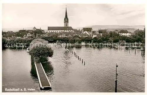 AK / Ansichtskarte Radolfzell Bodensee Hafen Muenster Kat. Radolfzell am Bodensee