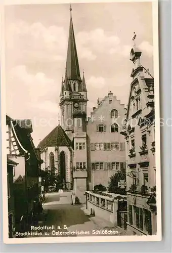 AK / Ansichtskarte Radolfzell Bodensee Stadtkirche oesterreichisches Schloesschen Kat. Radolfzell am Bodensee