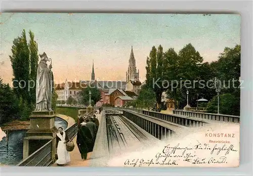 AK / Ansichtskarte Konstanz Bodensee Rheinbruecke Kat. Konstanz