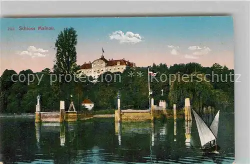 AK / Ansichtskarte Mainau Schloss Hafen Boot Kat. Konstanz