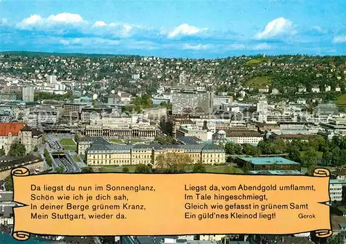 AK / Ansichtskarte Stuttgart Fliegeraufnahme Kat. Stuttgart