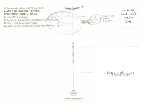 AK / Ansichtskarte Finkenberg Tirol Penkenjochhuette Fliegeraufnahme Kat. Finkenberg