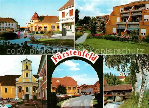 AK / Ansichtskarte Fuerstenfeld Kirche Stadttor Bank Bruecke Kat. Fuerstenfeld