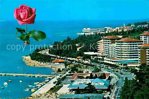 AK / Ansichtskarte Portoroz Fliegeraufnahme Hafen Kat. Slowenien