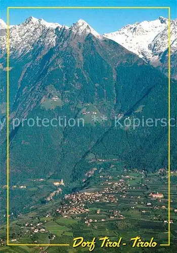 AK / Ansichtskarte Dorf Tirol Fliegeraufnahme Kat. Tirolo