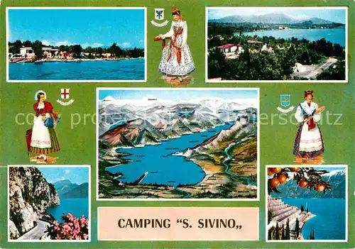 AK / Ansichtskarte Lago di Garda Camping San Sivino Landkarte Bucht  Kat. Italien