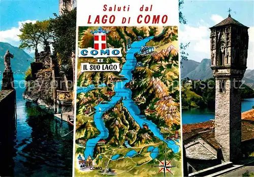 AK / Ansichtskarte Como Lago di Como punta di Balbianello Torre Gotica
