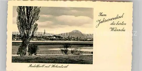 AK / Ansichtskarte Radolfzell Bodensee Hohentwiel Neujahrskarte Kat. Radolfzell am Bodensee