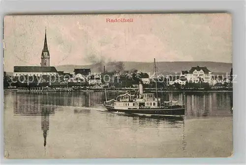 AK / Ansichtskarte Radolfzell Bodensee Schiff Kirche Panorama Kat. Radolfzell am Bodensee