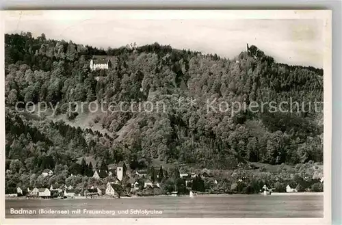 AK / Ansichtskarte Bodman Bodensee Frauenberg Schlossruine