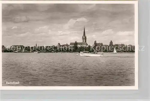 AK / Ansichtskarte Radolfzell Bodensee Kirche Boot Kat. Radolfzell am Bodensee