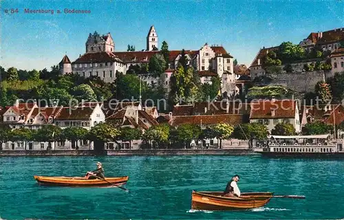 AK / Ansichtskarte Meersburg Bodensee Schloss Boote Kat. Meersburg