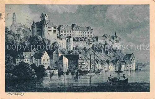 AK / Ansichtskarte Meersburg Bodensee Schloss Kuenstlerkarte gezeichnet Corradi Kat. Meersburg