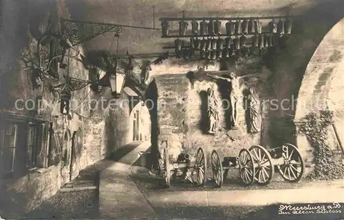 AK / Ansichtskarte Meersburg Bodensee Altes Schloss Kanonenwagen  Kat. Meersburg