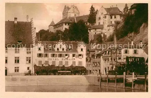AK / Ansichtskarte Meersburg Bodensee Hotel Innenhafen altes Schloss Kat. Meersburg