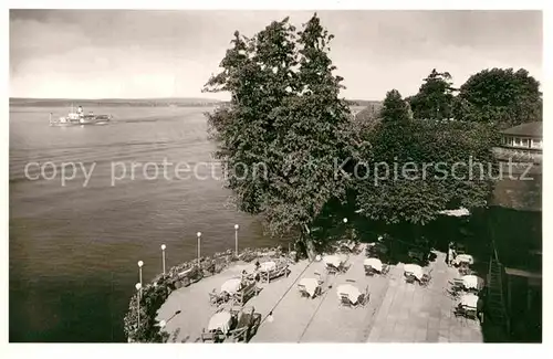 AK / Ansichtskarte Meersburg Bodensee Hotel Wilder Mann Terrasse Kat. Meersburg