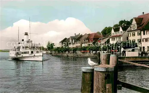 AK / Ansichtskarte Meersburg Bodensee Panorama Schiff Kat. Meersburg