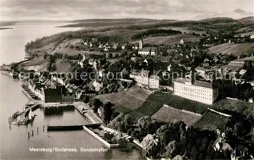 AK / Ansichtskarte Meersburg Bodensee Fliegeraufnahme Gondelhafen Kat. Meersburg