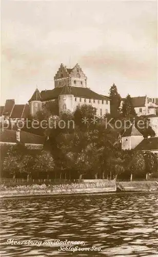AK / Ansichtskarte Meersburg Bodensee Altes Schloss vom See aus gesehen Kat. Meersburg