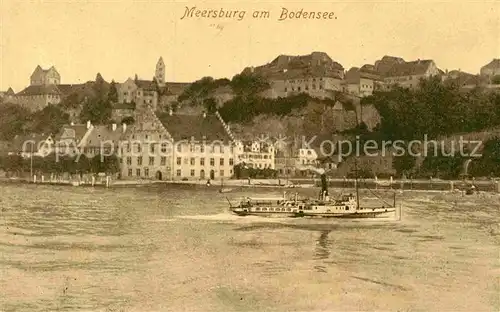AK / Ansichtskarte Meersburg Bodensee Personendampfer Kat. Meersburg