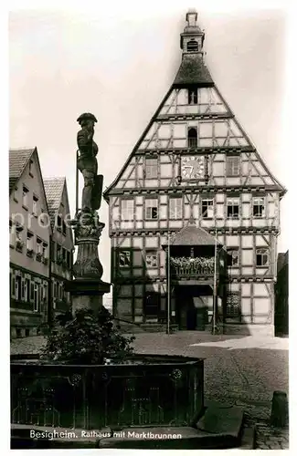 AK / Ansichtskarte Besigheim Rathaus Marktbrunnen  Kat. Besigheim