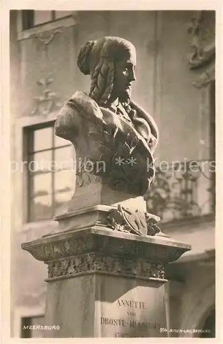 AK / Ansichtskarte Meersburg Bodensee Annette von Droste Huelshof Denkmal  Kat. Meersburg