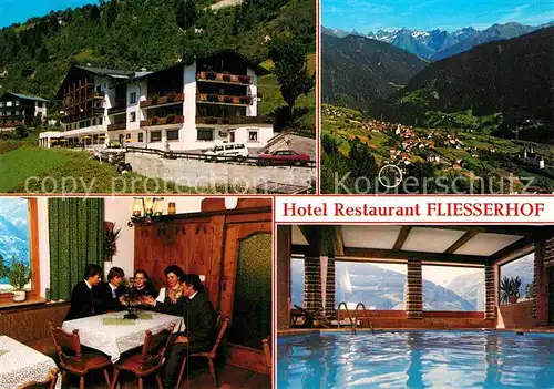 AK / Ansichtskarte Fliess Hotel Restaurant Fliesserhof Hallenbad Alpenpanorama Kat. Fliess