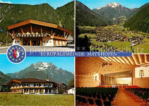 AK / Ansichtskarte Mayrhofen Zillertal Offizielle Erinnerungskarte zur Einweihung des Kongresszentrums Europahaus Panorama Alpen Kat. Mayrhofen