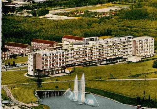 AK / Ansichtskarte Rheinhausen Duisburg Johanniter Krankenhaus Fliegeraufnahme Kat. Duisburg