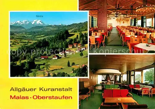 AK / Ansichtskarte Malas Allgaeuer Kuranstalt Panorama Blick zum Saentis Appenzeller Alpen Kat. Oberstaufen