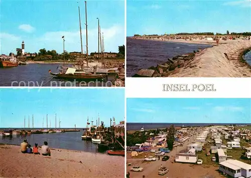 AK / Ansichtskarte Poel Insel Hafen Leuchtturm Mole Zeltplatz Kat. Insel Poel