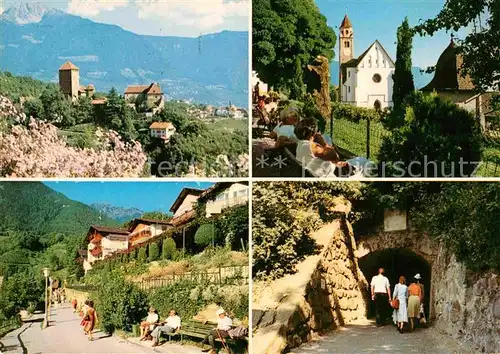 AK / Ansichtskarte Dorf Tirol Stammschloss der Grafen von Tirol Hoehenpromenade und Knappenloch Kat. Tirolo