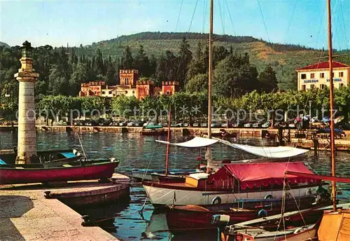 AK / Ansichtskarte Garda Lago di Garda Hafen Leuchtturm Schloss