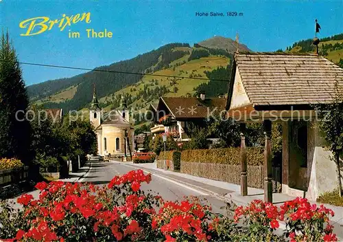 AK / Ansichtskarte Brixen Thale Dorfmotiv mit Hohe Salve Kat. Brixen im Thale