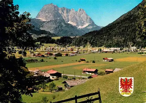 AK / Ansichtskarte Kirchdorf Tirol mit Wildem Kaiser Kat. Kirchdorf in Tirol Wilder Kaiser