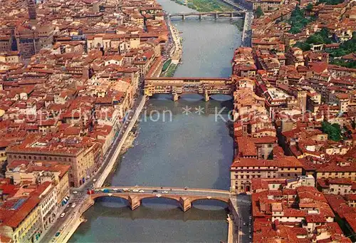 AK / Ansichtskarte Firenze Toscana Veduat aerea dell Arno e i ponti Kat. Firenze