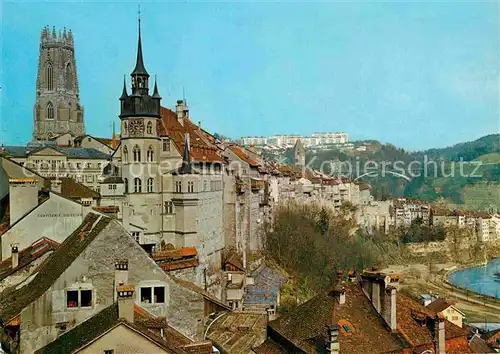 AK / Ansichtskarte Fribourg Moselle Rathaus und Kathedrale Kat. Fribourg
