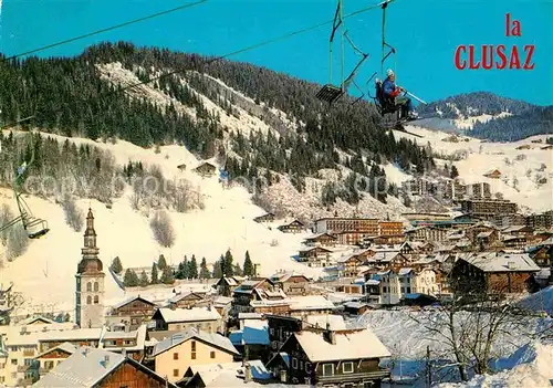 AK / Ansichtskarte La Clusaz Vue generale Sports d hiver Wintersportplatz Alpen Kat. La Clusaz