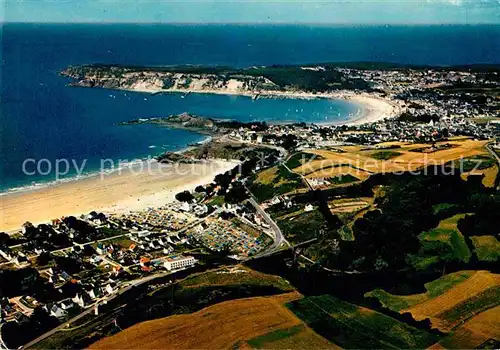 AK / Ansichtskarte Erquy Les campings a la plage de Coroual et la pointe de la Heussaye Kat. Erquy