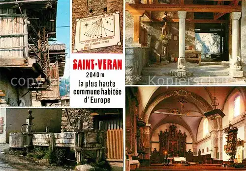 AK / Ansichtskarte Saint Veran Dorfmotive Kirche Inneres Kat. Saint Veran