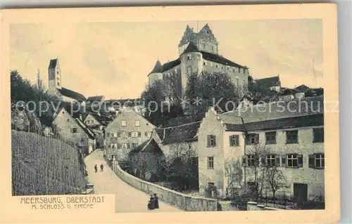 AK / Ansichtskarte Meersburg Bodensee Oberstadt Schloss Kirche Kat. Meersburg