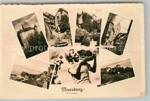 AK / Ansichtskarte Meersburg Bodensee Baerenbrunnen Schloss Oberes Tor Kat. Meersburg