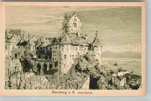 AK / Ansichtskarte Meersburg Bodensee Altes Schloss Kat. Meersburg
