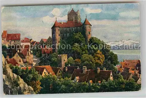 AK / Ansichtskarte Meersburg Bodensee Schloss Saentis Gemaelde Marschall Kat. Meersburg