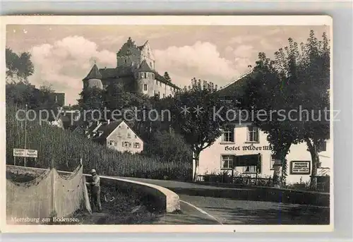 AK / Ansichtskarte Meersburg Bodensee Schloss Hotel Wilder Mann Kat. Meersburg