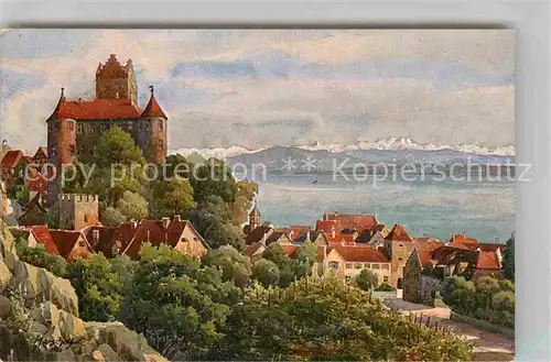 AK / Ansichtskarte Meersburg Bodensee Schloss Gemalt Marschall Kat. Meersburg